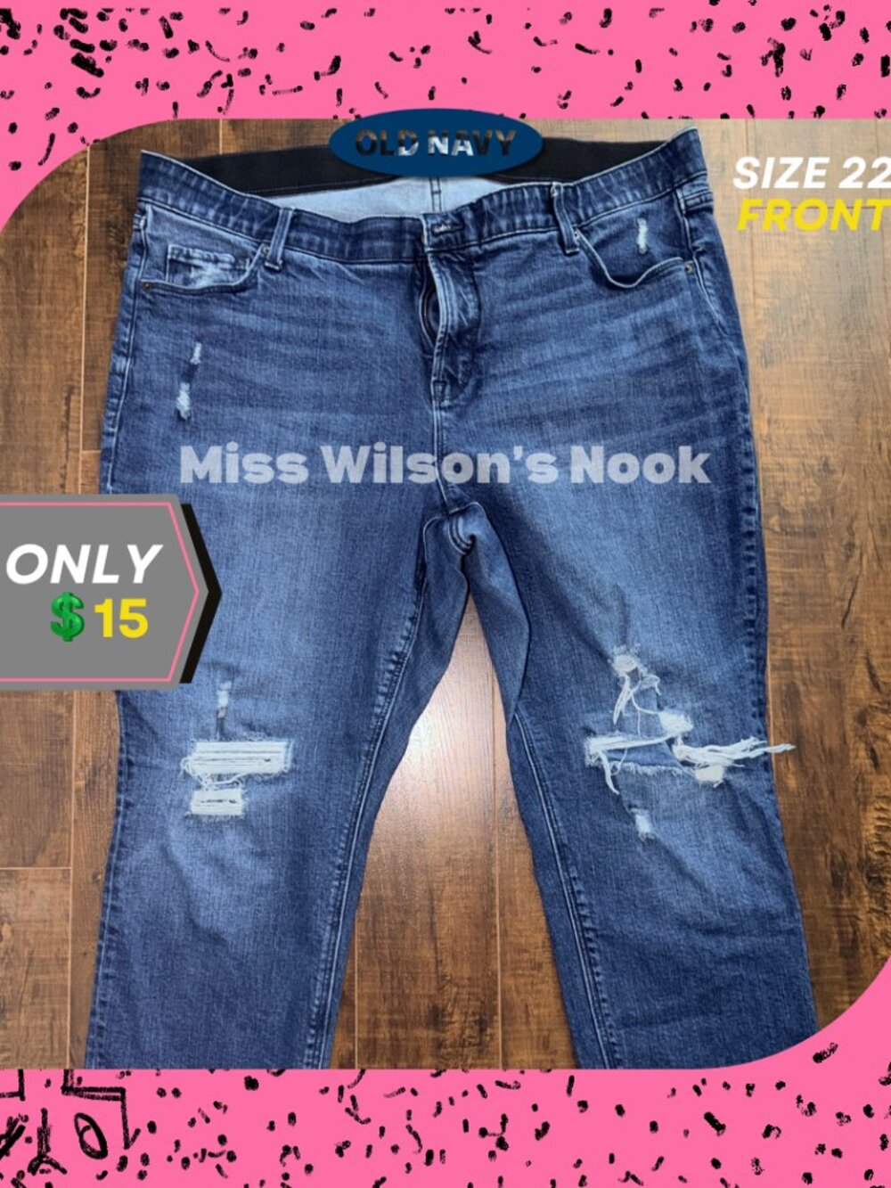Old Navy Power Straight Jeans Size 22 High Rise Secret Slim Pockets Plus Size